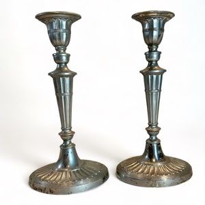 GORHAM, Silver Plated tall Candle Holders, circa 80's